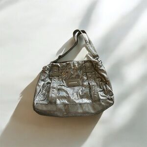 Guess Metallic Silver Shoulder Bag